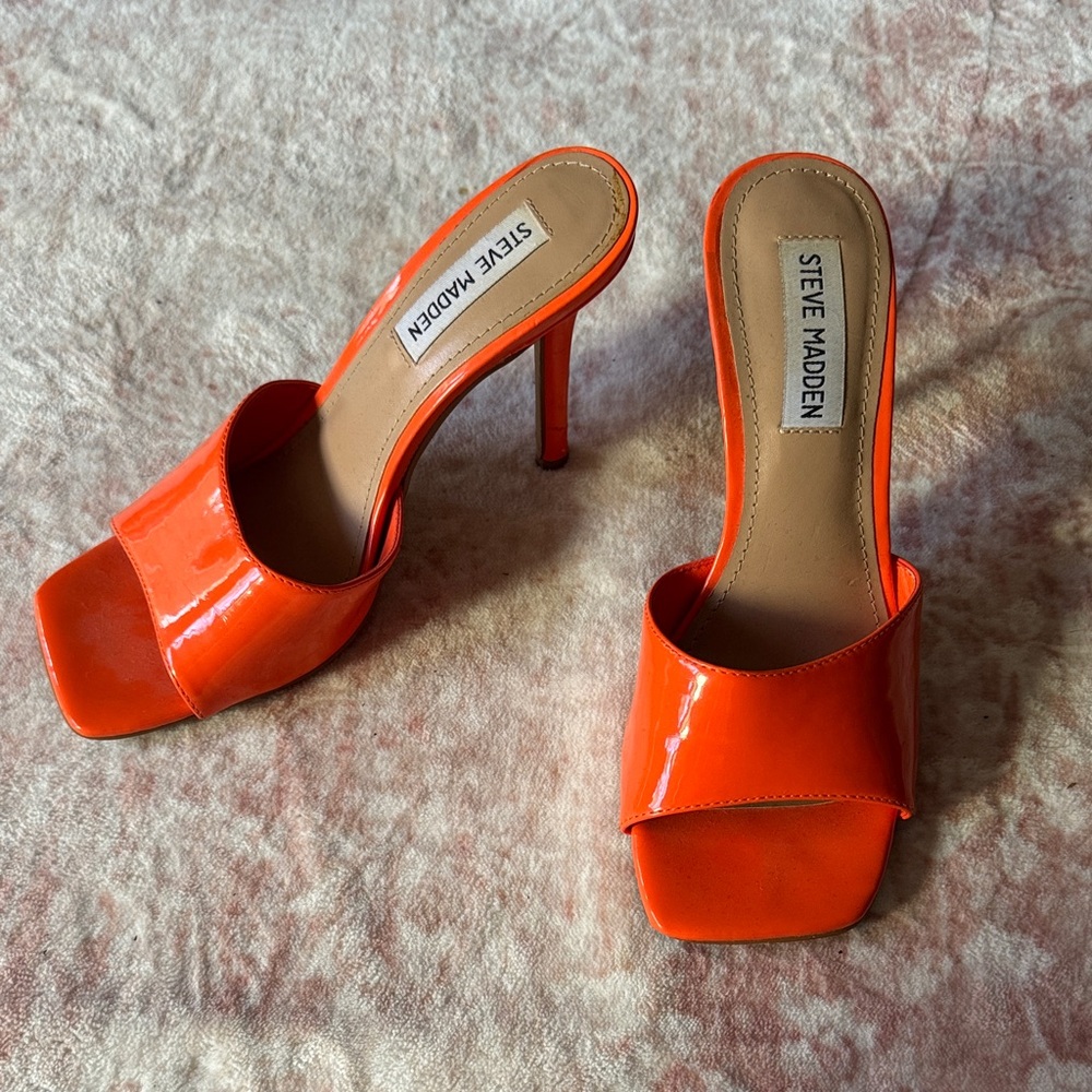 Steve Madden Bright Orange Heels